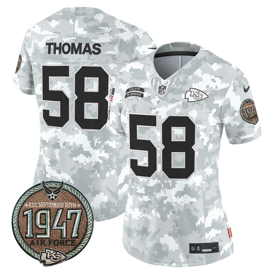 Camisa NFL Kansas City Chiefs Women’s 2024 Salute to Service Establishment Year Patch Vapor Limited Jersey