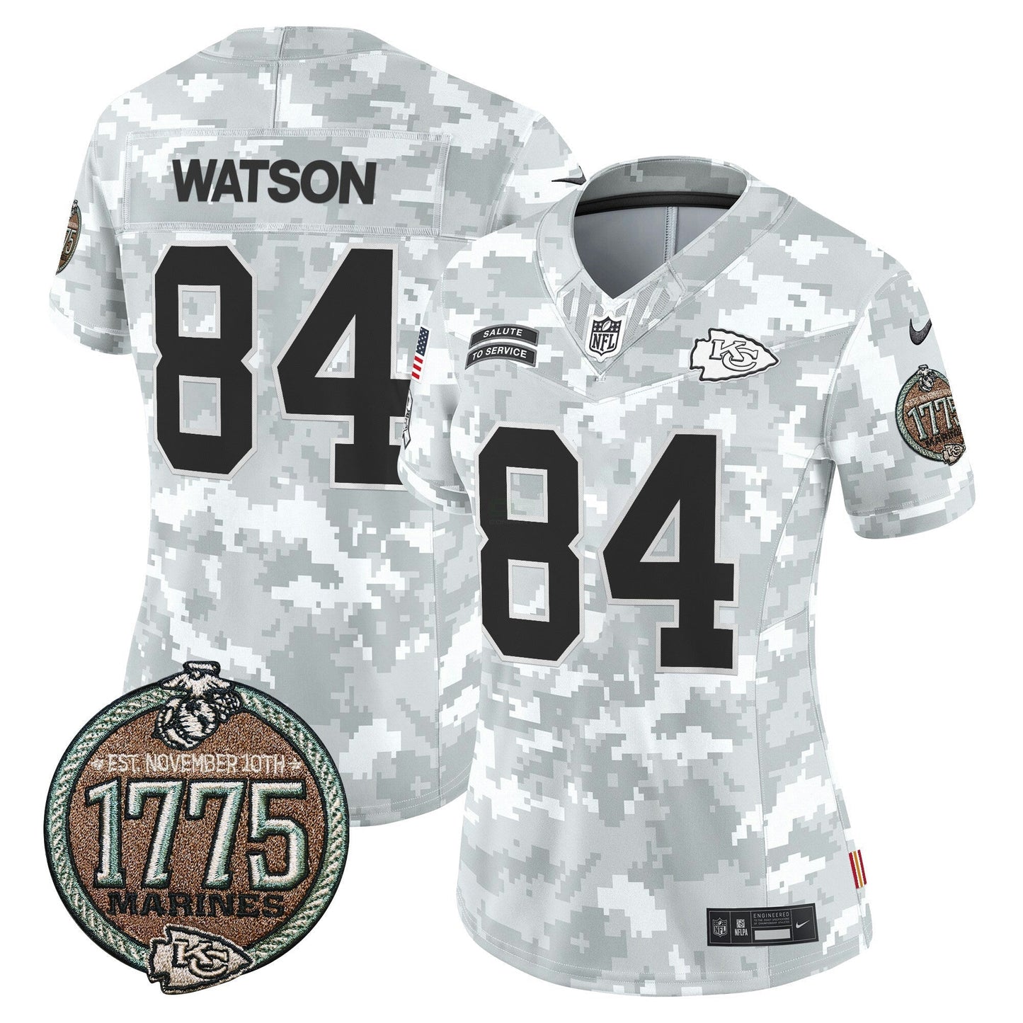 Camisa NFL Kansas City Chiefs Women’s 2024 Salute to Service Establishment Year Patch Vapor Limited Jersey