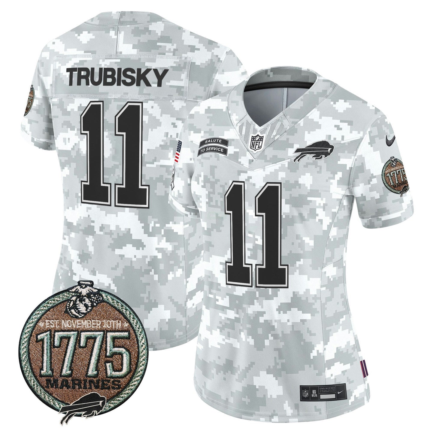 Camisa NFL Buffalo Bills Women’s 2024 Salute to Service Establishment Year Patch Vapor Limited Jersey