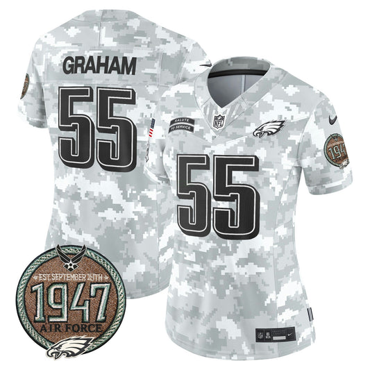 Camisa NFL Philadelphia Eagles Women’s 2024 Salute to Service Establishment Year Patch Vapor Limited Jersey