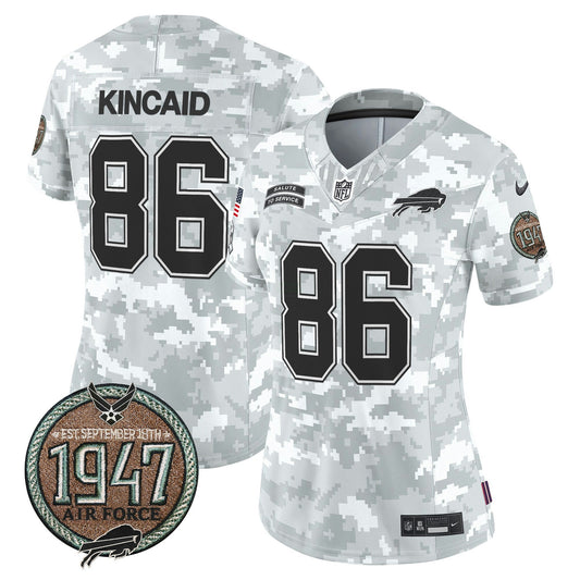 Camisa NFL Buffalo Bills Women’s 2024 Salute to Service Establishment Year Patch Vapor Limited Jersey