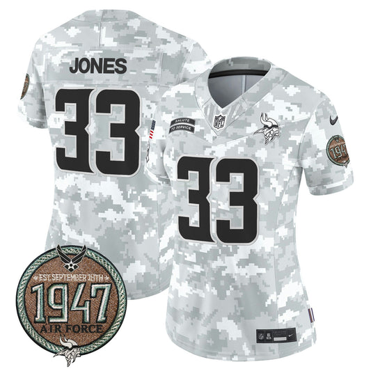 Camisa NFL Minnesota Vikings Women’s 2024 Salute to Service Establishment Year Patch Vapor Limited Jersey