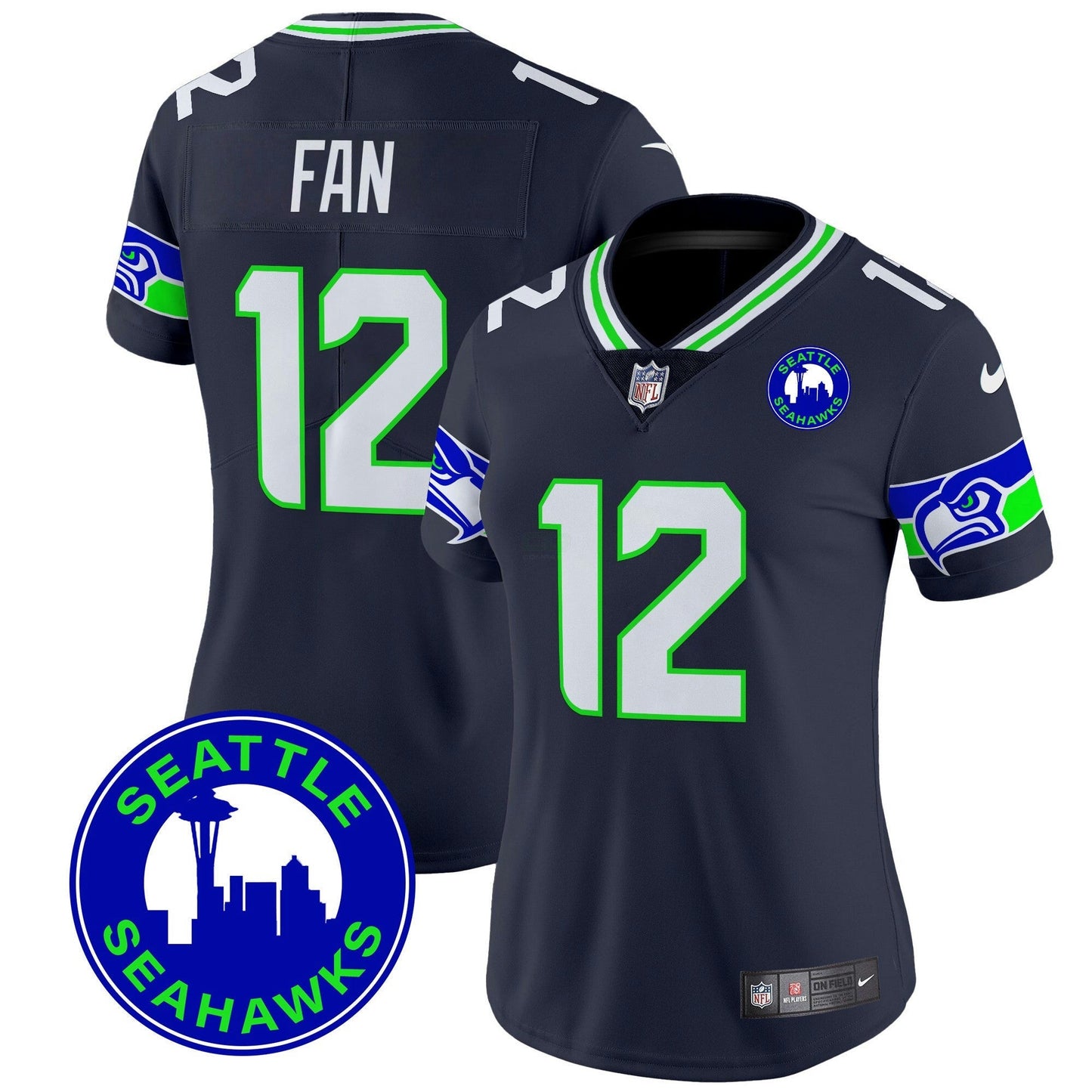 Camisa NFL Women’s 2024 Seattle City Patch Vapor Limited Jersey
