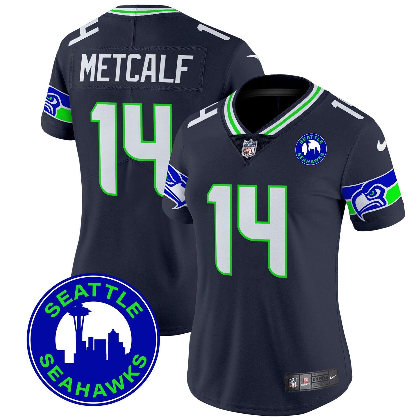 Camisa NFL Women’s 2024 Seattle City Patch Vapor Limited Jersey