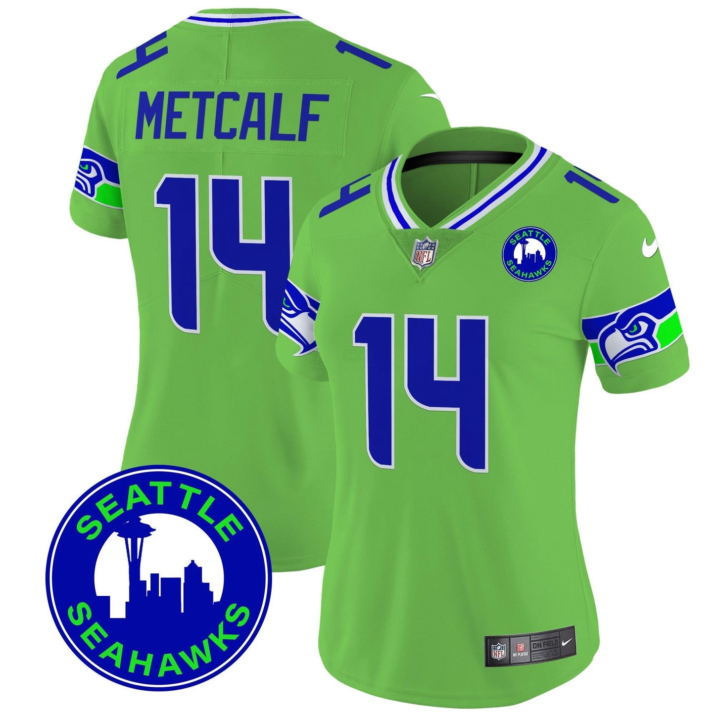 Camisa NFL Women’s 2024 Seattle City Patch Vapor Limited Jersey