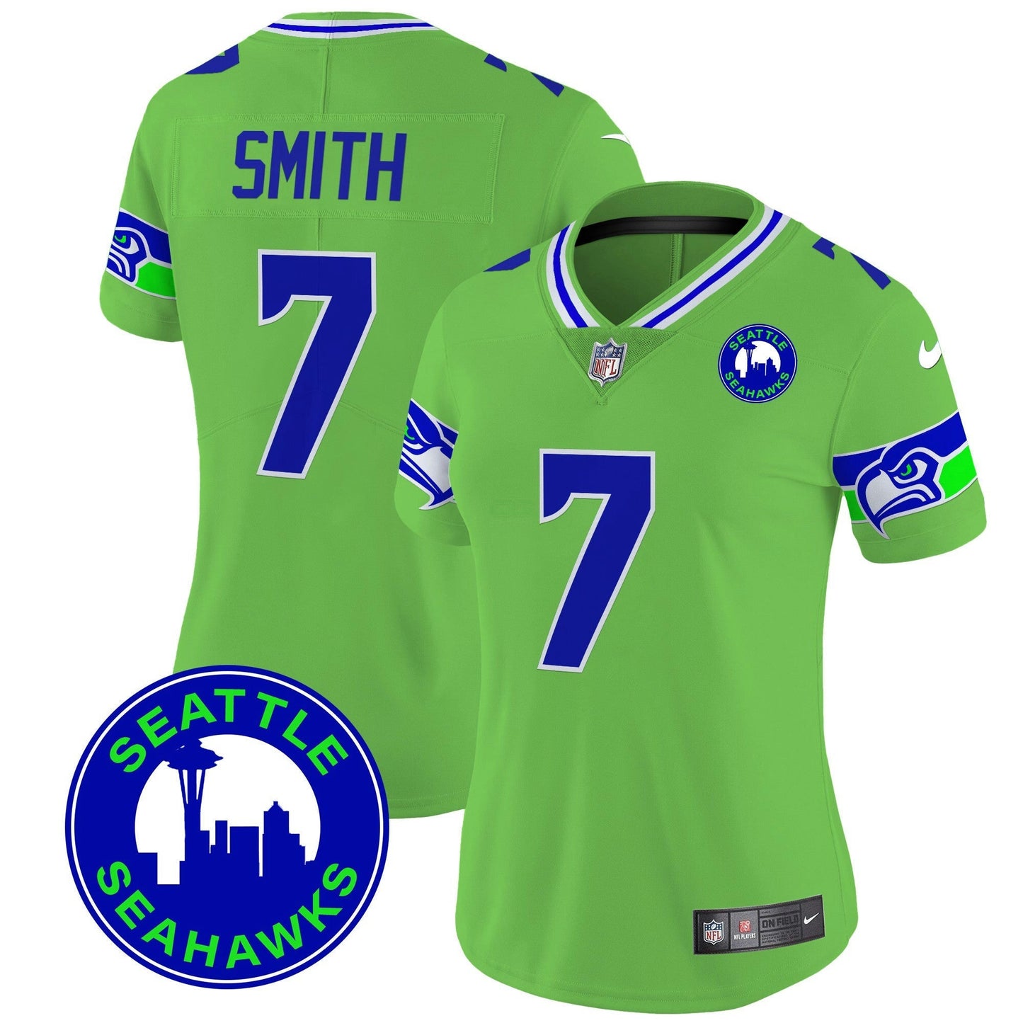 Camisa NFL Women’s 2024 Seattle City Patch Vapor Limited Jersey