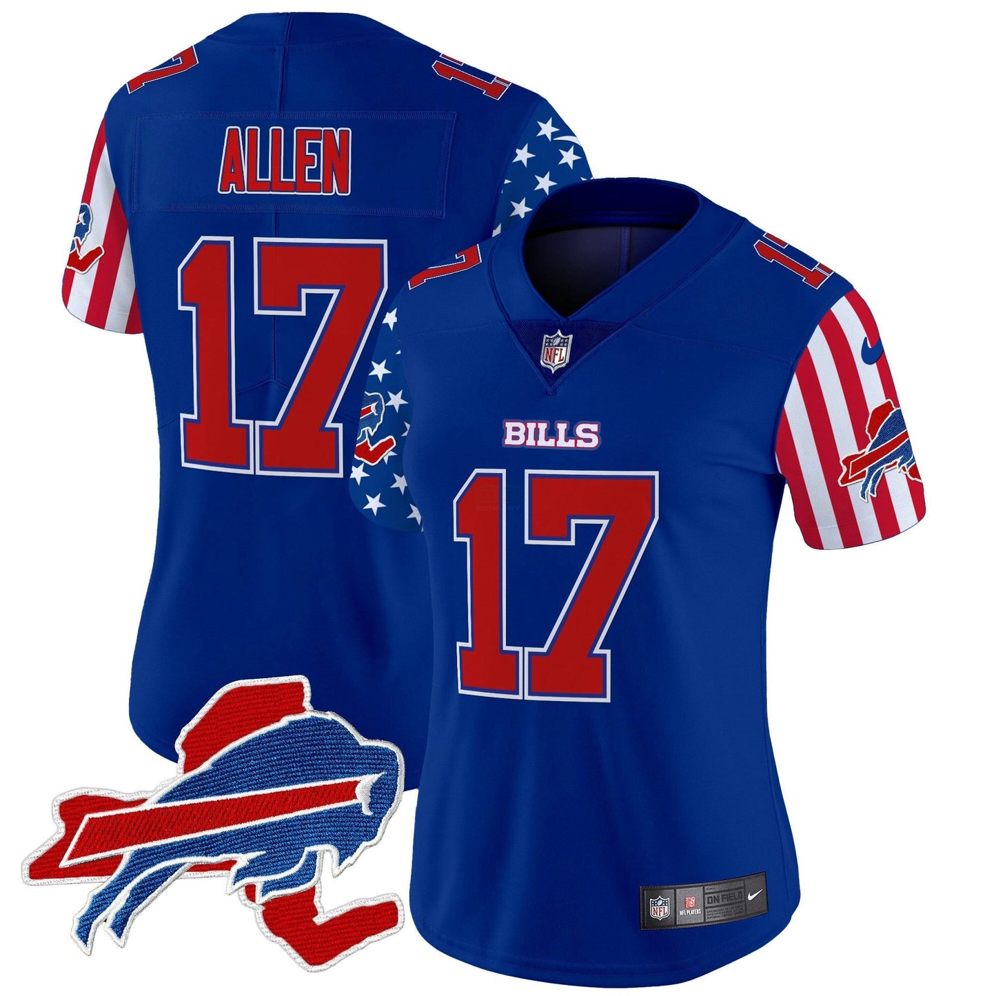 Camisa NFL Buffalo Bills Women’s 2025 Independence Day Vapor Premier Limited Jersey