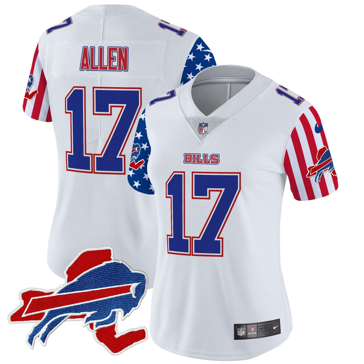 Camisa NFL Buffalo Bills Women’s 2025 Independence Day Vapor Premier Limited Jersey