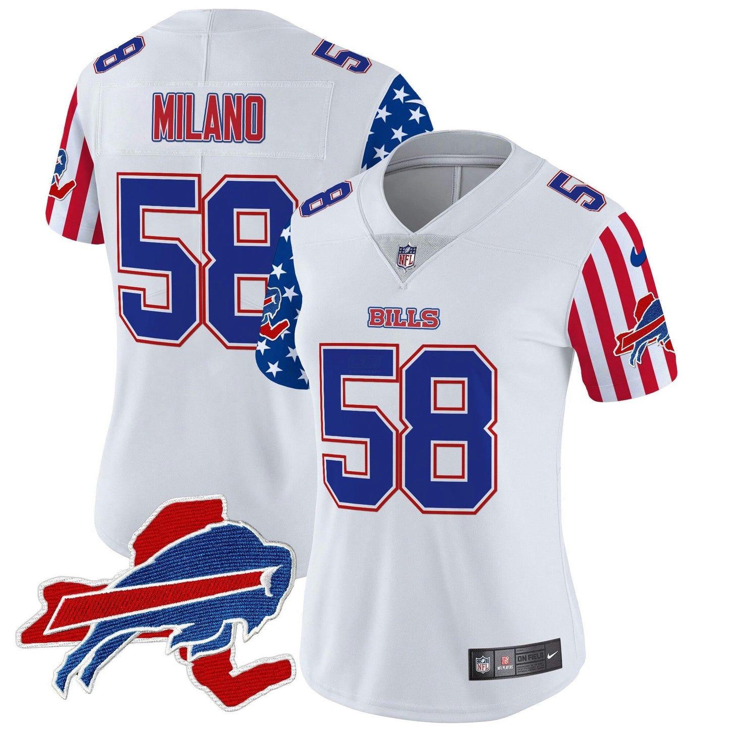 Camisa NFL Buffalo Bills Women’s 2025 Independence Day Vapor Premier Limited Jersey