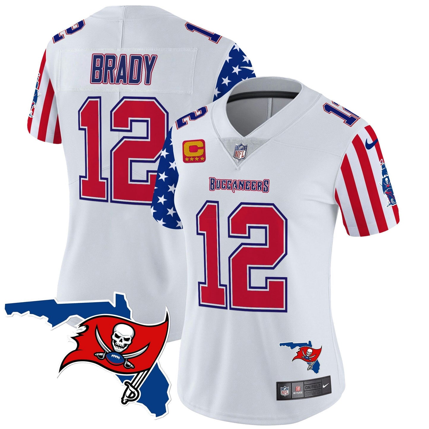 Camisa NFL Tampa Bay Buccaneers Women’s 2025 Independence Day Vapor Premier Limited Jersey
