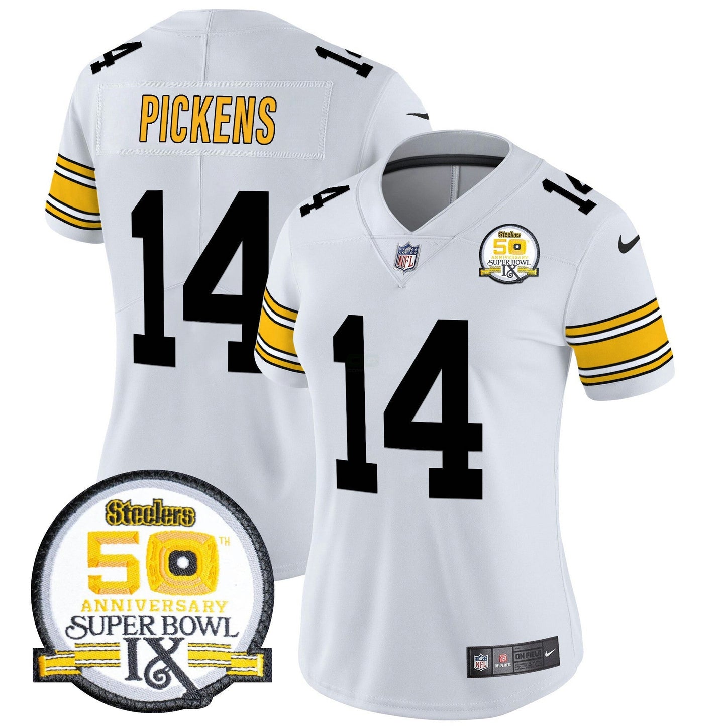 Camisa NFL Women’s 50th Anniversary Of Super Bowl IX Patch Vapor Limited Jersey