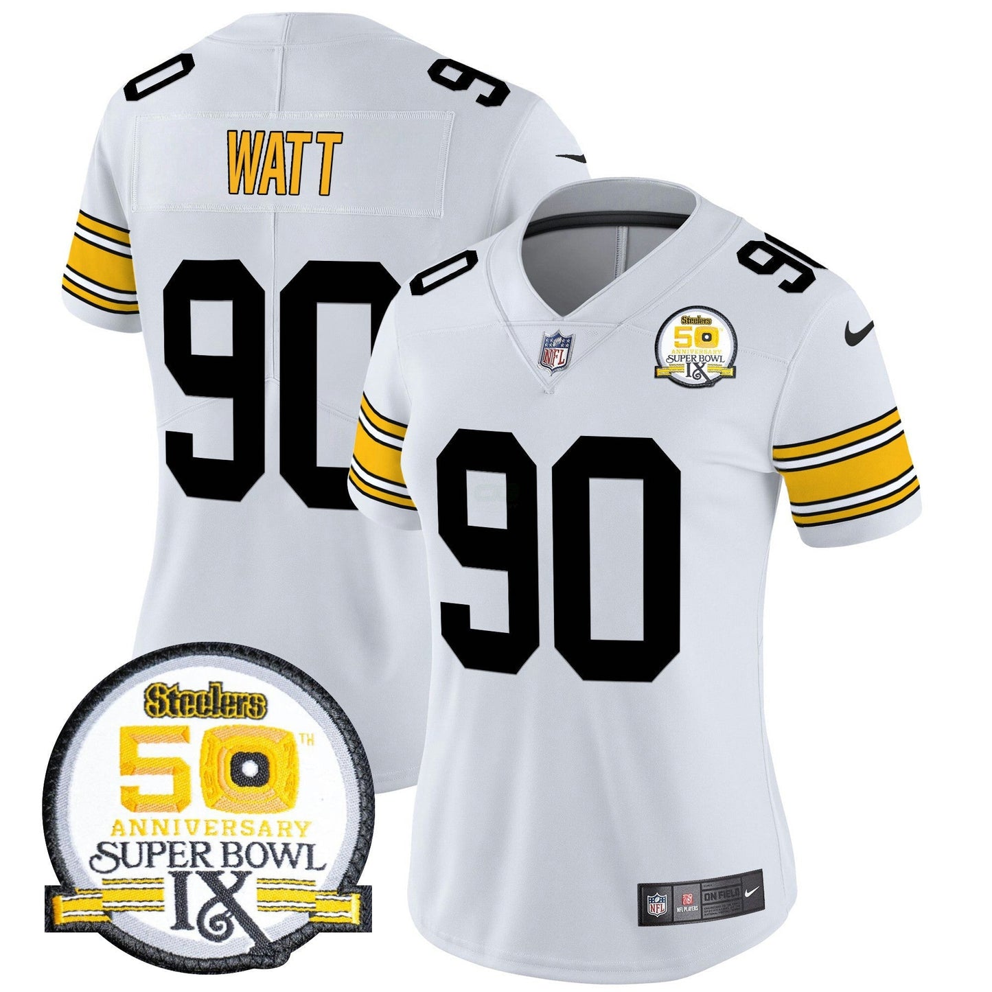 Camisa NFL Women’s 50th Anniversary Of Super Bowl IX Patch Vapor Limited Jersey