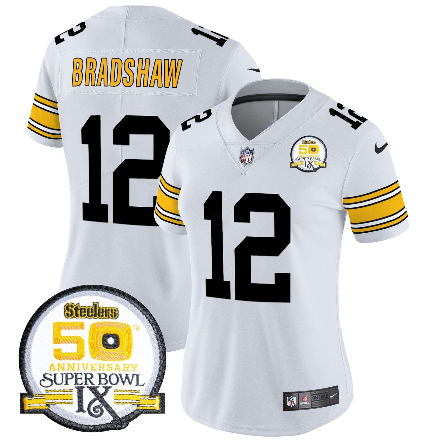 Camisa NFL Women’s 50th Anniversary Of Super Bowl IX Patch Vapor Limited Jersey