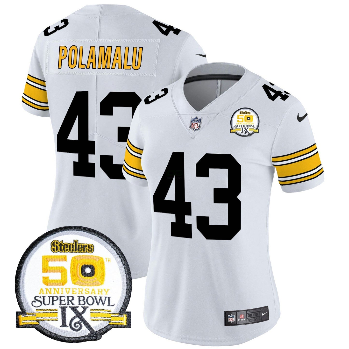 Camisa NFL Women’s 50th Anniversary Of Super Bowl IX Patch Vapor Limited Jersey