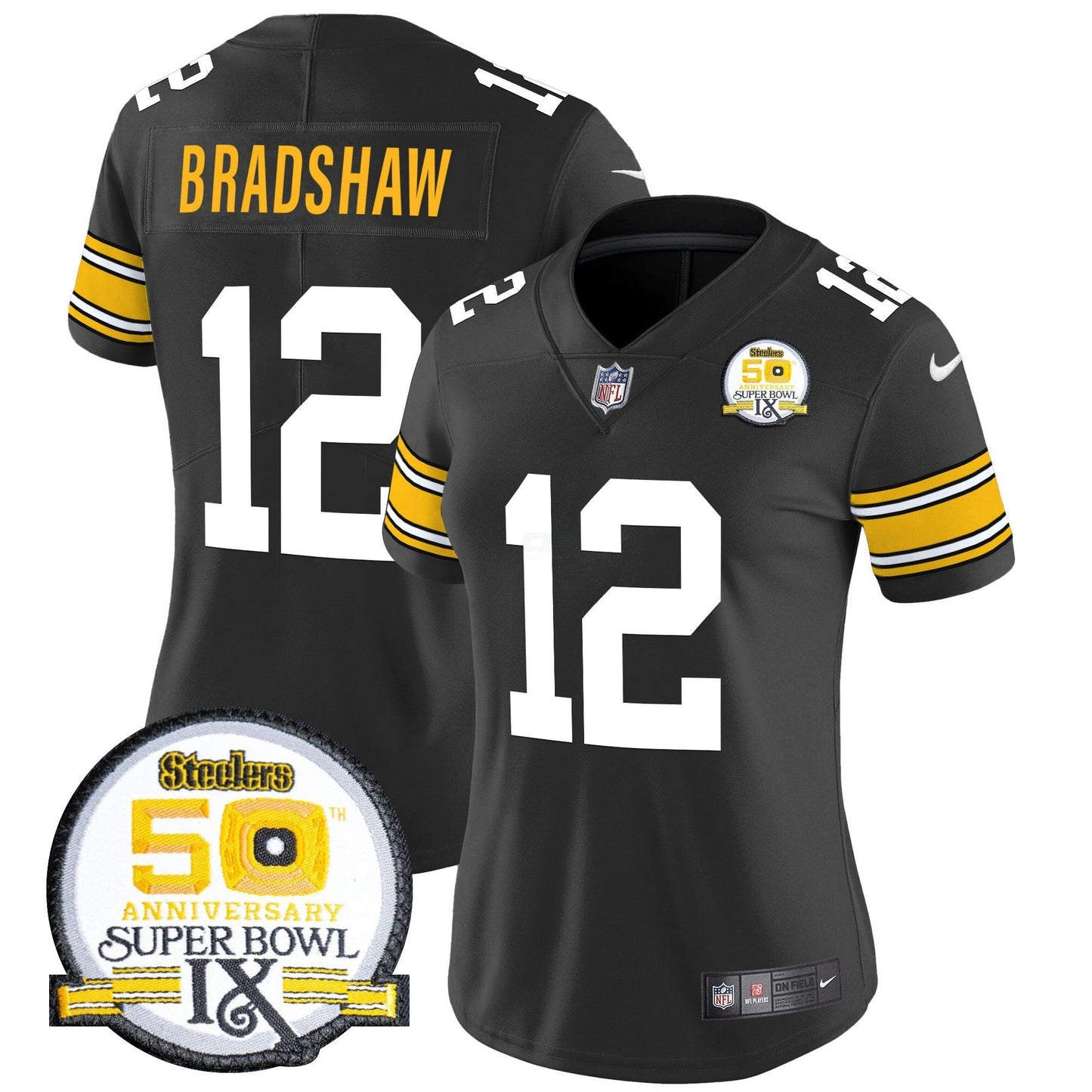 Camisa NFL Women’s 50th Anniversary Of Super Bowl IX Patch Vapor Limited Jersey