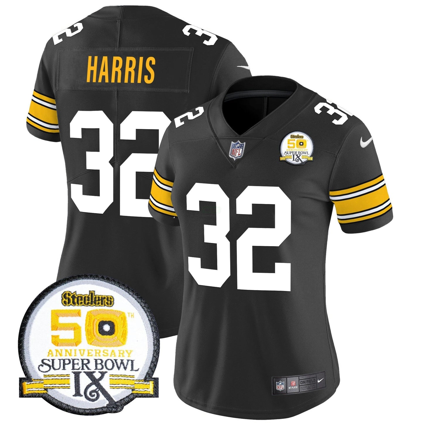 Camisa NFL Women’s 50th Anniversary Of Super Bowl IX Patch Vapor Limited Jersey
