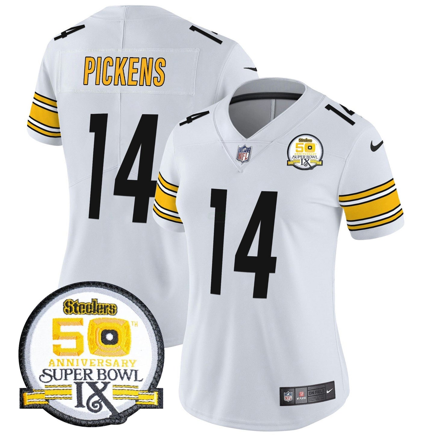 Camisa NFL Women’s 50th Anniversary Of Super Bowl IX Patch Vapor Limited Jersey