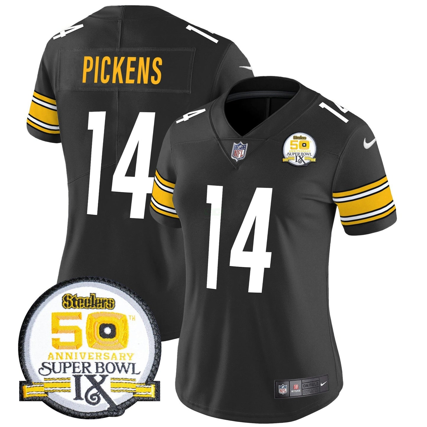 Camisa NFL Women’s 50th Anniversary Of Super Bowl IX Patch Vapor Limited Jersey