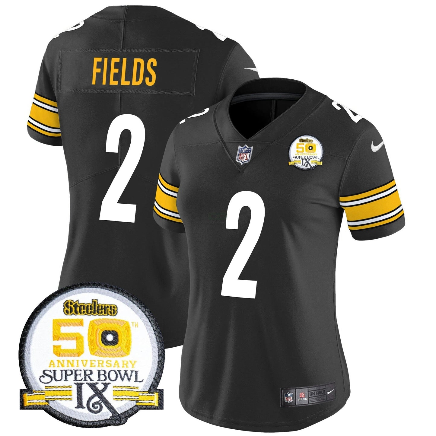Camisa NFL Women’s 50th Anniversary Of Super Bowl IX Patch Vapor Limited Jersey