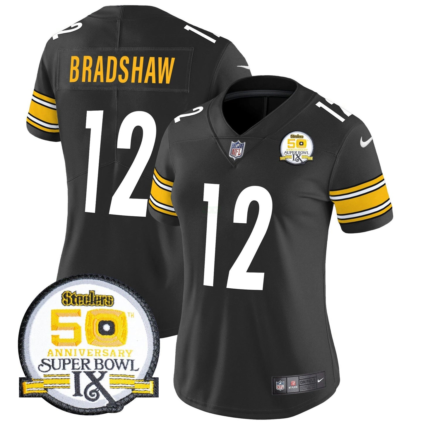Camisa NFL Women’s 50th Anniversary Of Super Bowl IX Patch Vapor Limited Jersey