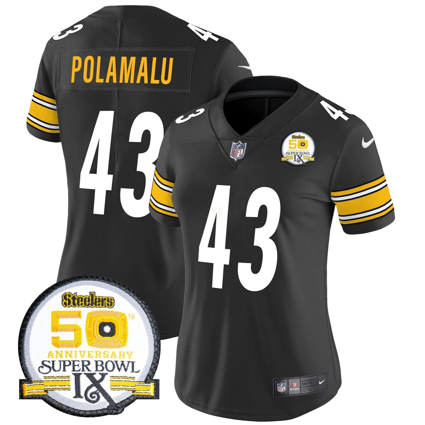 Camisa NFL Women’s 50th Anniversary Of Super Bowl IX Patch Vapor Limited Jersey