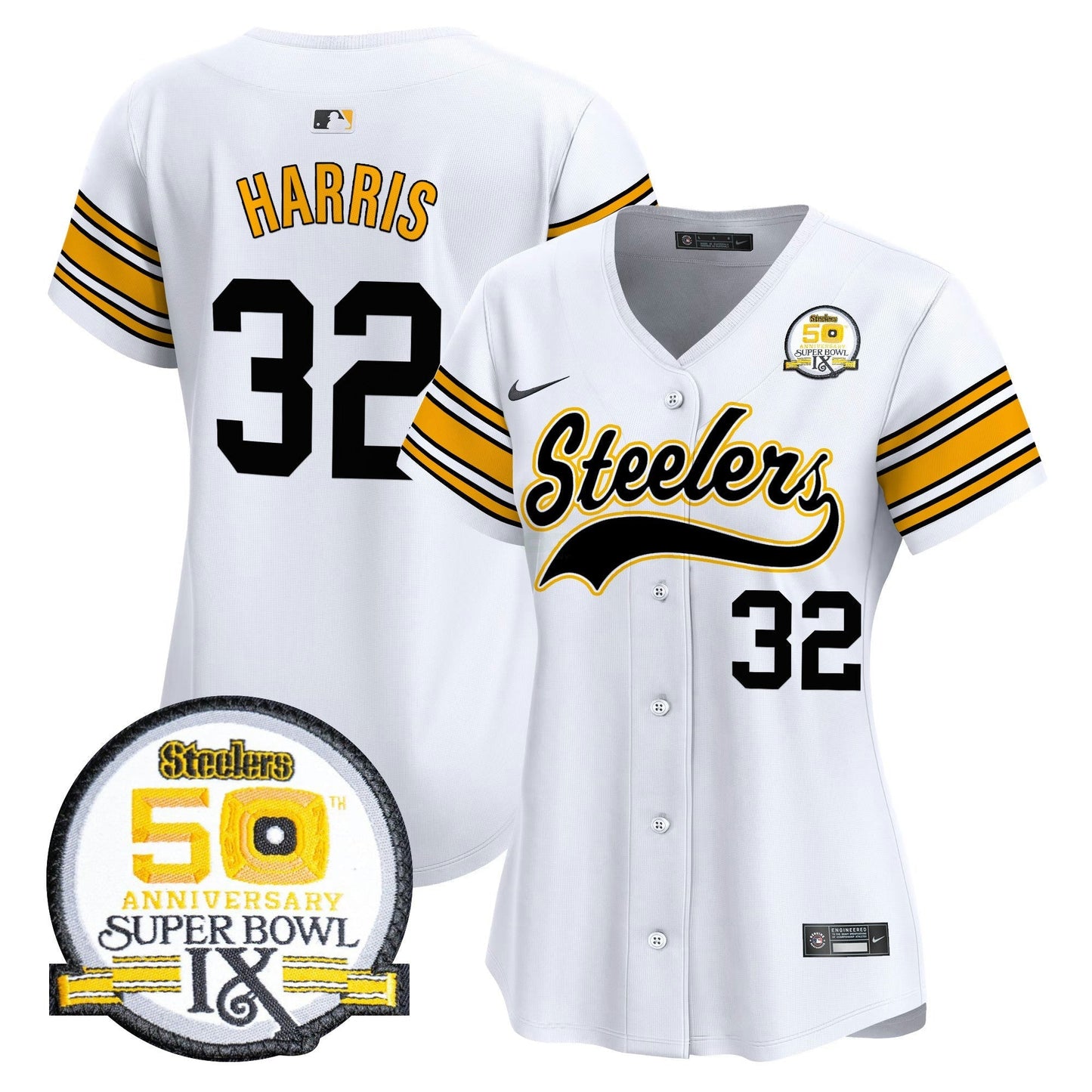 Camisa NFL Women’s 50th Anniversary Of Super Bowl IX Patch Vapor Premier Jersey