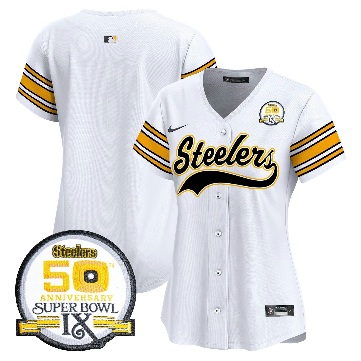 Camisa NFL Women’s 50th Anniversary Of Super Bowl IX Patch Vapor Premier Jersey