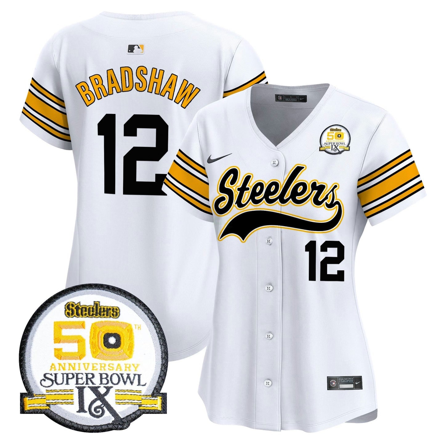 Camisa NFL Women’s 50th Anniversary Of Super Bowl IX Patch Vapor Premier Jersey