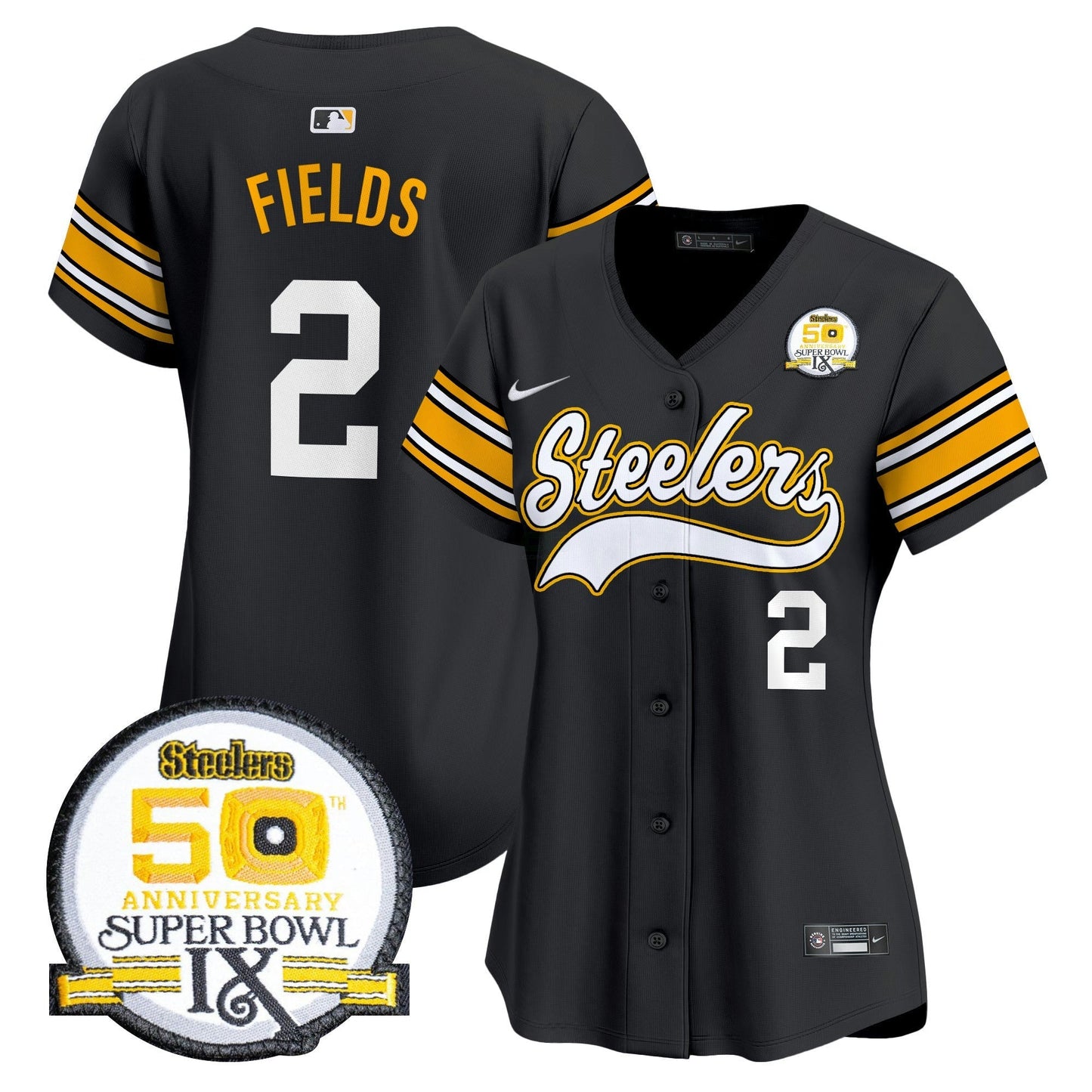 Camisa NFL Women’s 50th Anniversary Of Super Bowl IX Patch Vapor Premier Jersey