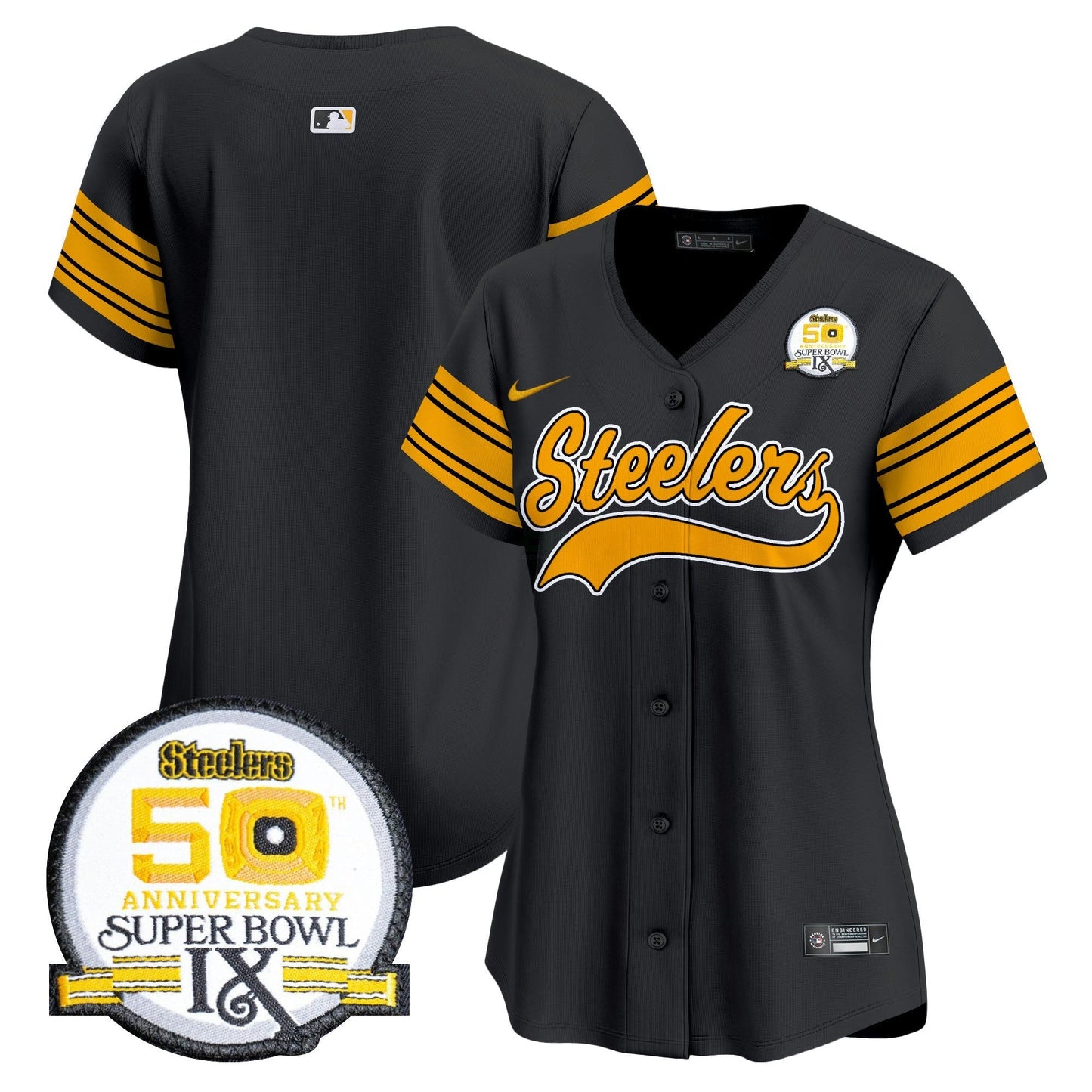 Camisa NFL Women’s 50th Anniversary Of Super Bowl IX Patch Vapor Premier Jersey