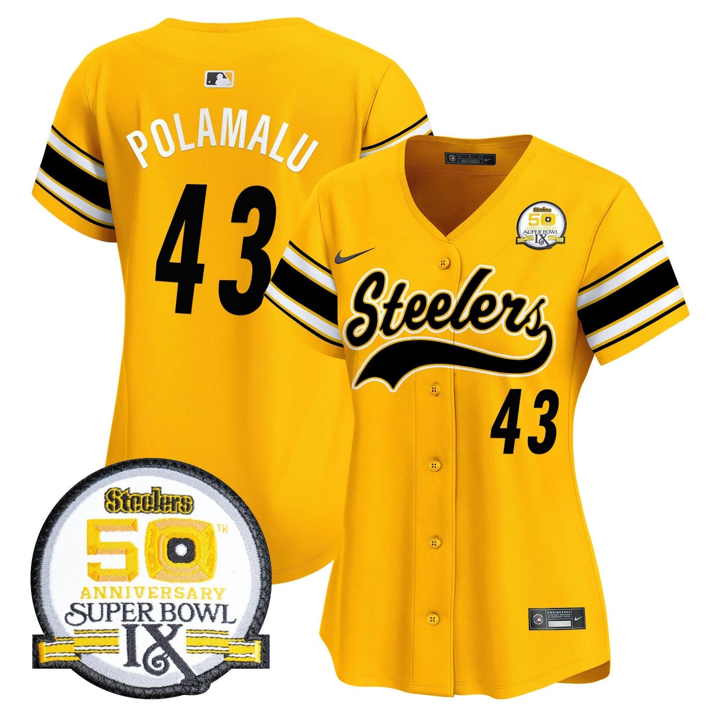 Camisa NFL Women’s 50th Anniversary Of Super Bowl IX Patch Vapor Premier Jersey