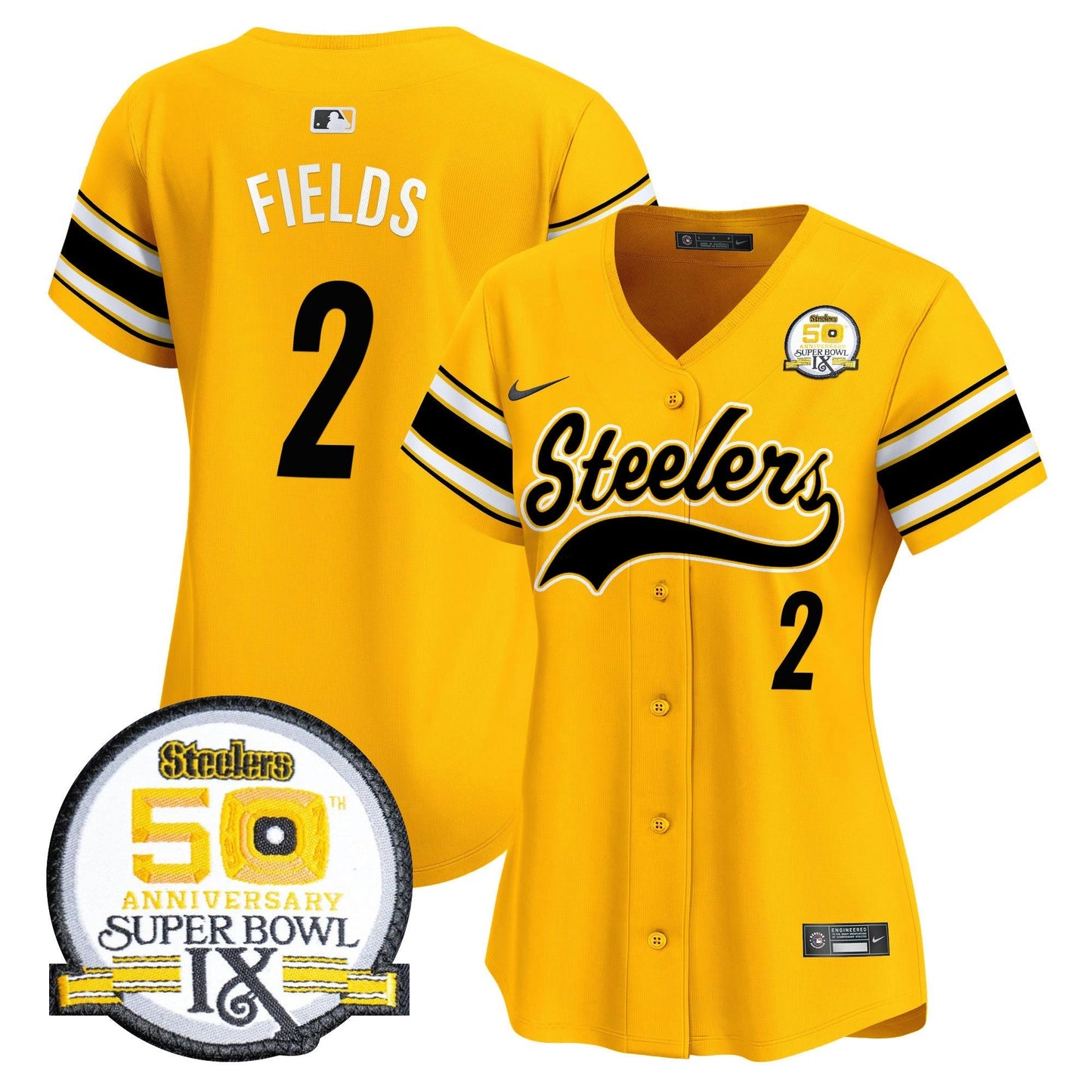 Camisa NFL Women’s 50th Anniversary Of Super Bowl IX Patch Vapor Premier Jersey