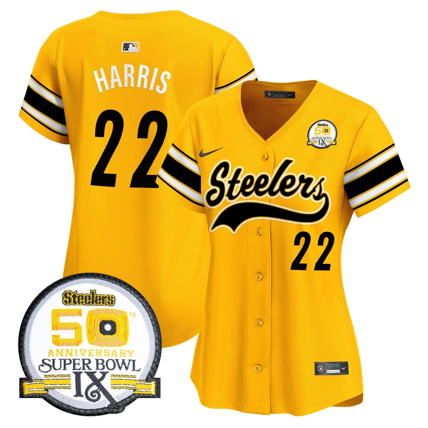 Camisa NFL Women’s 50th Anniversary Of Super Bowl IX Patch Vapor Premier Jersey