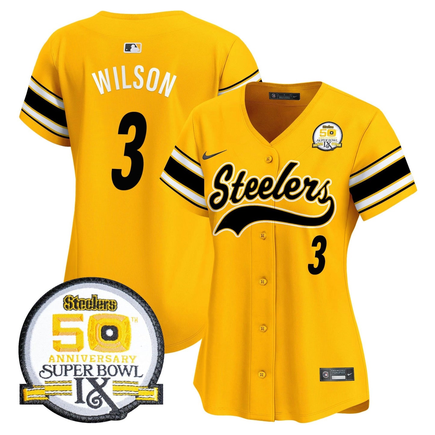 Camisa NFL Women’s 50th Anniversary Of Super Bowl IX Patch Vapor Premier Jersey