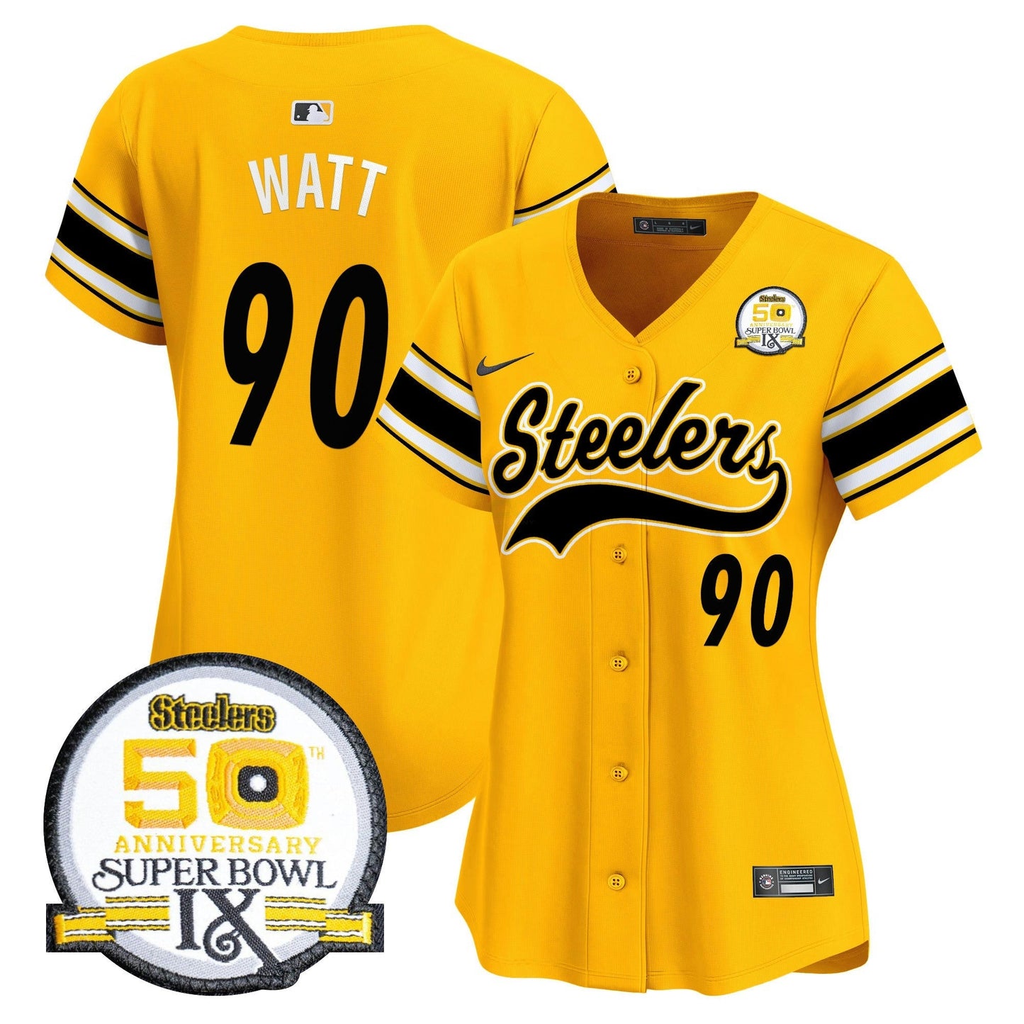Camisa NFL Women’s 50th Anniversary Of Super Bowl IX Patch Vapor Premier Jersey