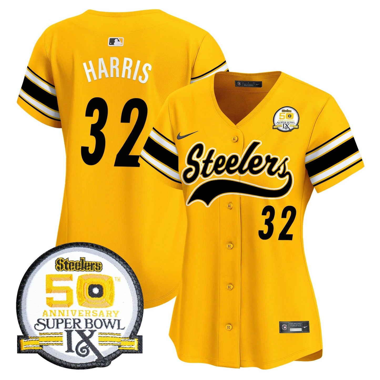 Camisa NFL Women’s 50th Anniversary Of Super Bowl IX Patch Vapor Premier Jersey