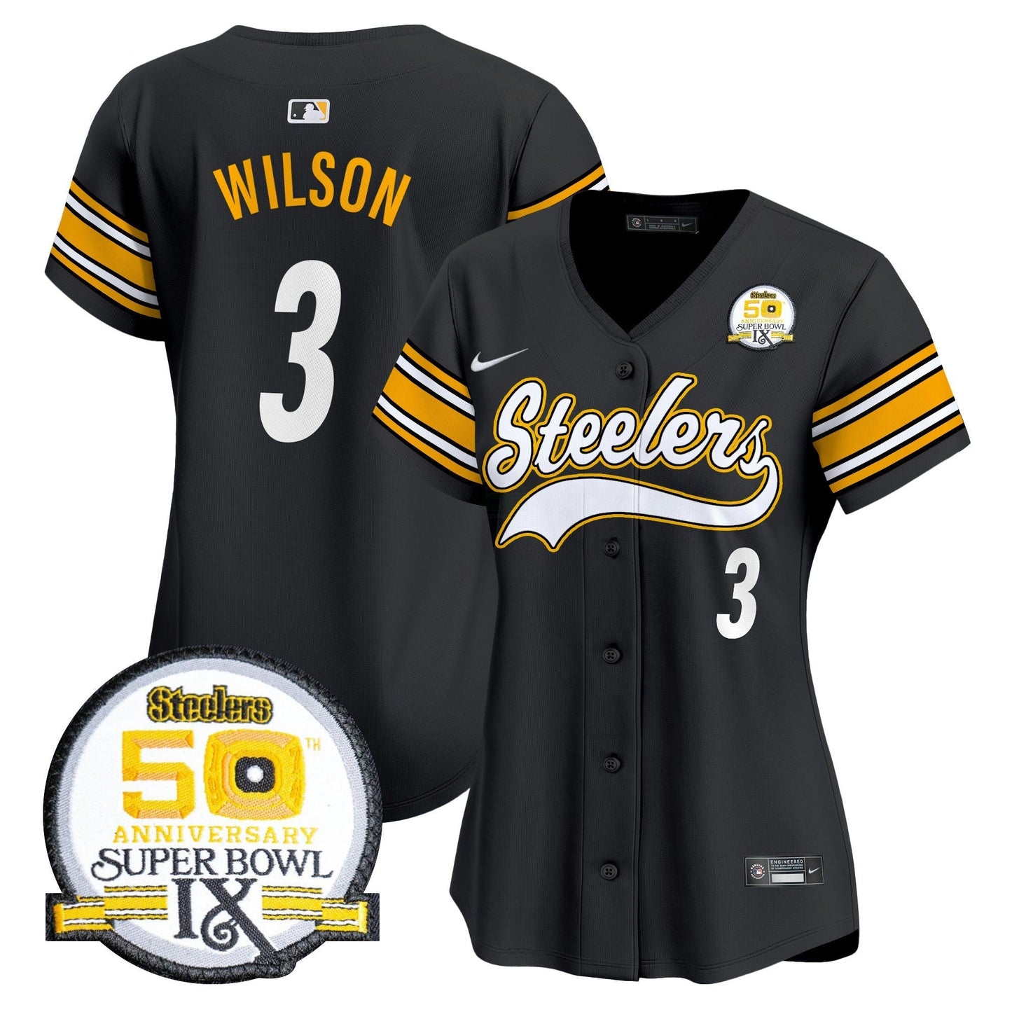 Camisa NFL Women’s 50th Anniversary Of Super Bowl IX Patch Vapor Premier Jersey