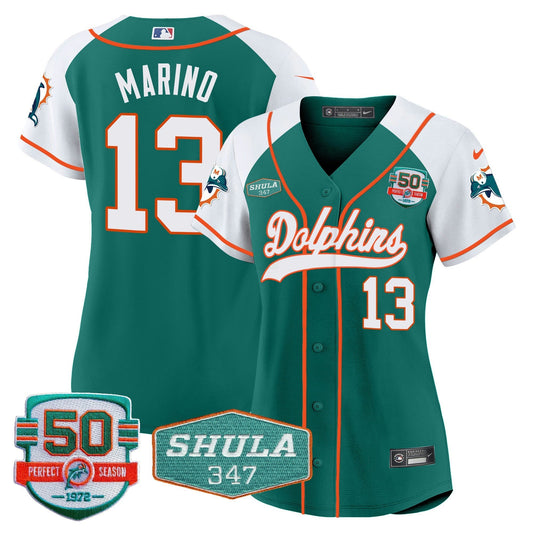 Camisa NFL Women’s 50th & Don Shula 347 Memorial Patch Jersey