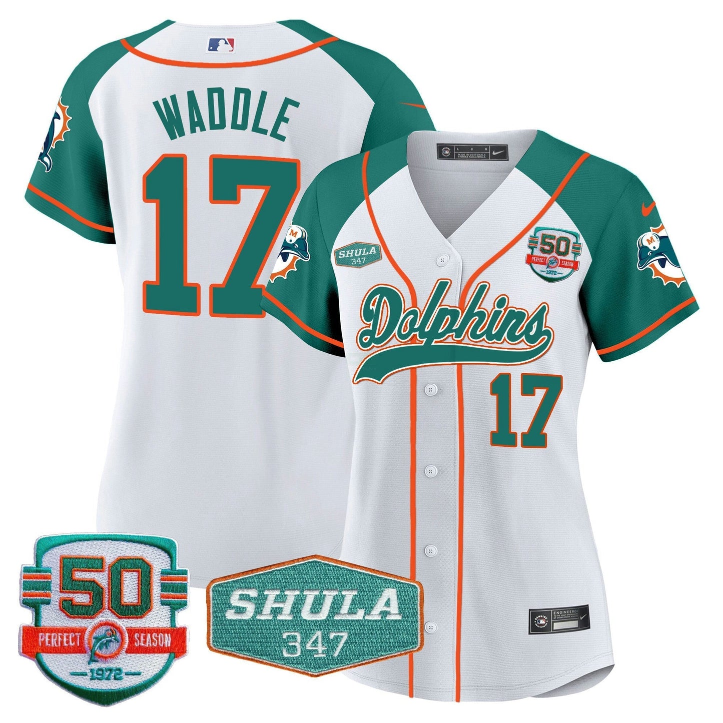 Camisa NFL Women’s 50th & Don Shula 347 Memorial Patch Jersey