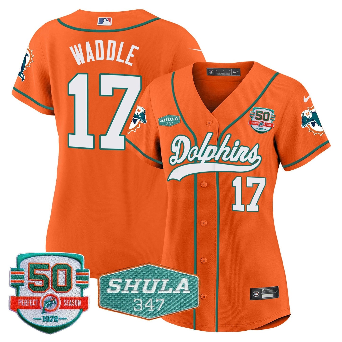 Camisa NFL Women’s 50th & Don Shula 347 Memorial Patch Jersey