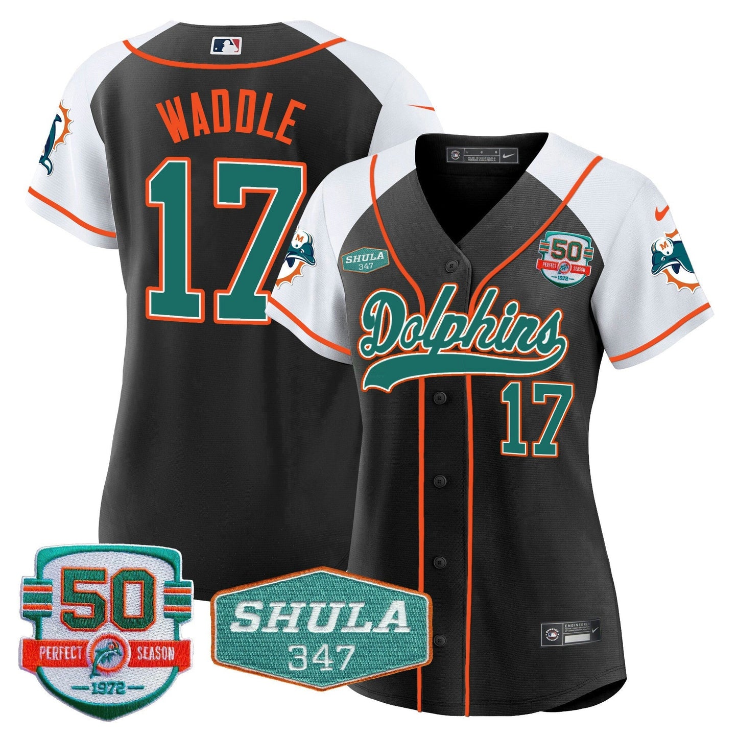 Camisa NFL Women’s 50th & Don Shula 347 Memorial Patch Jersey