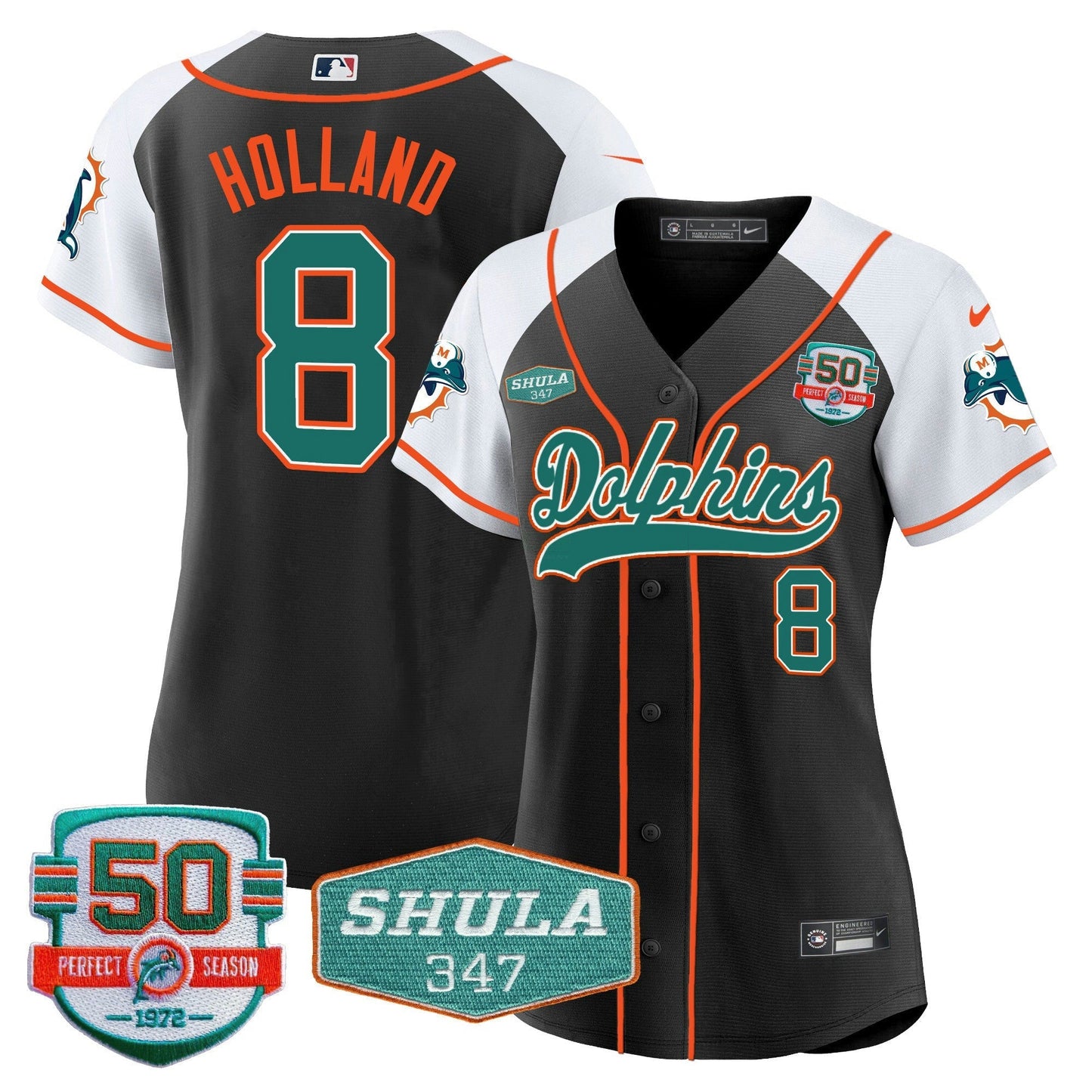 Camisa NFL Women’s 50th & Don Shula 347 Memorial Patch Jersey
