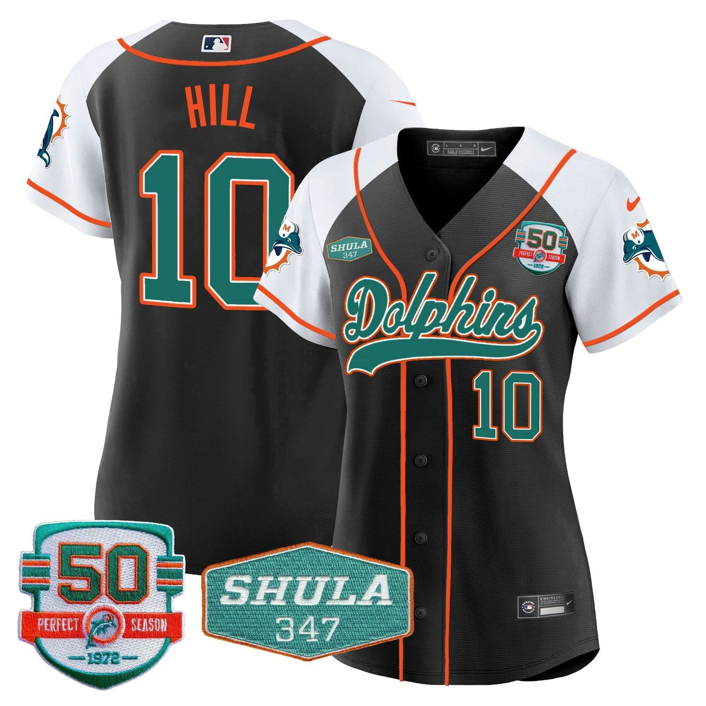 Camisa NFL Women’s 50th & Don Shula 347 Memorial Patch Jersey