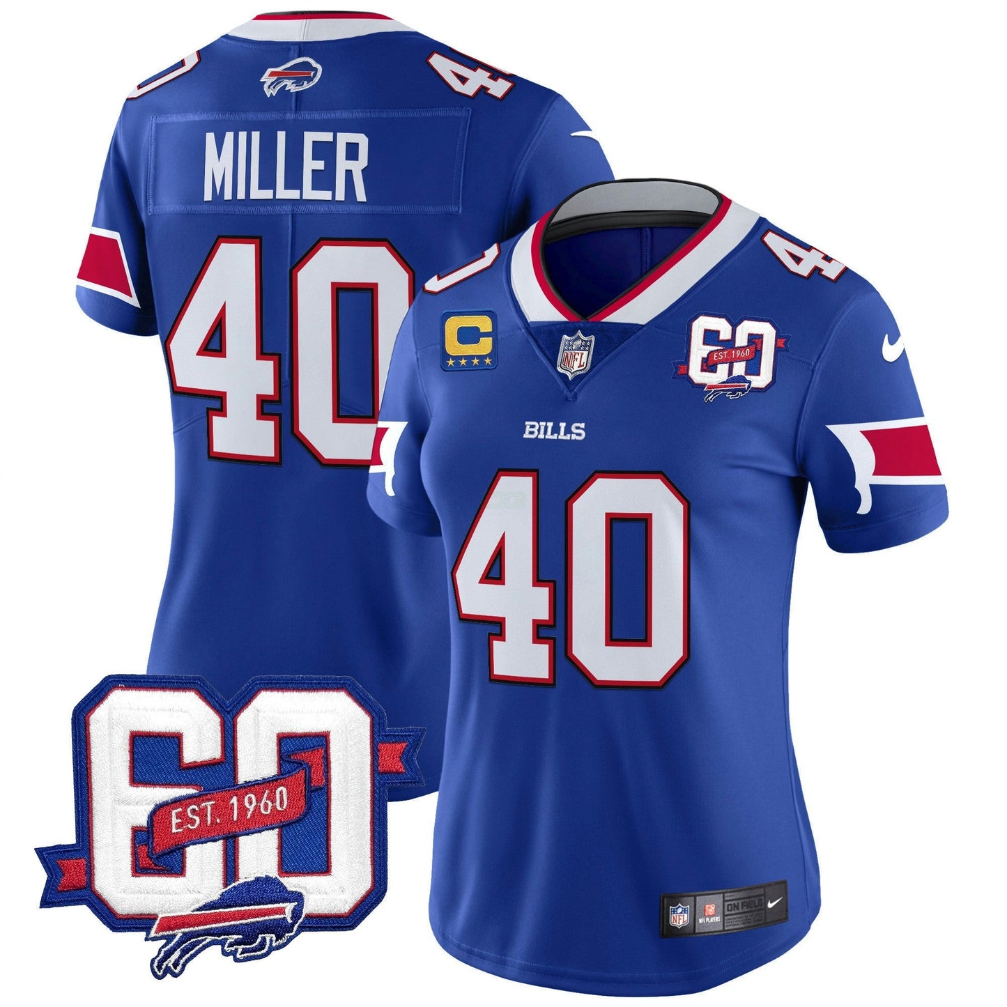 Camisa NFL Women’s 60th Anniversary Patch Vapor Limited Jersey