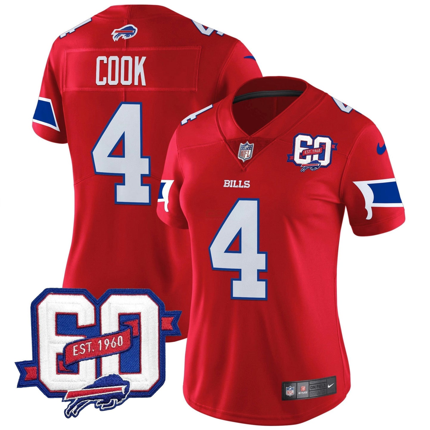 Camisa NFL Women’s 60th Anniversary Patch Vapor Limited Jersey