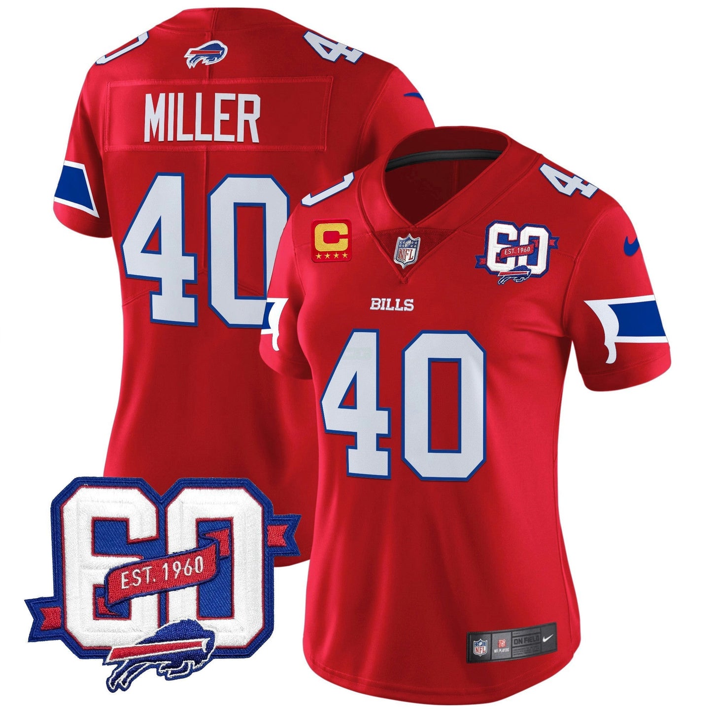 Camisa NFL Women’s 60th Anniversary Patch Vapor Limited Jersey