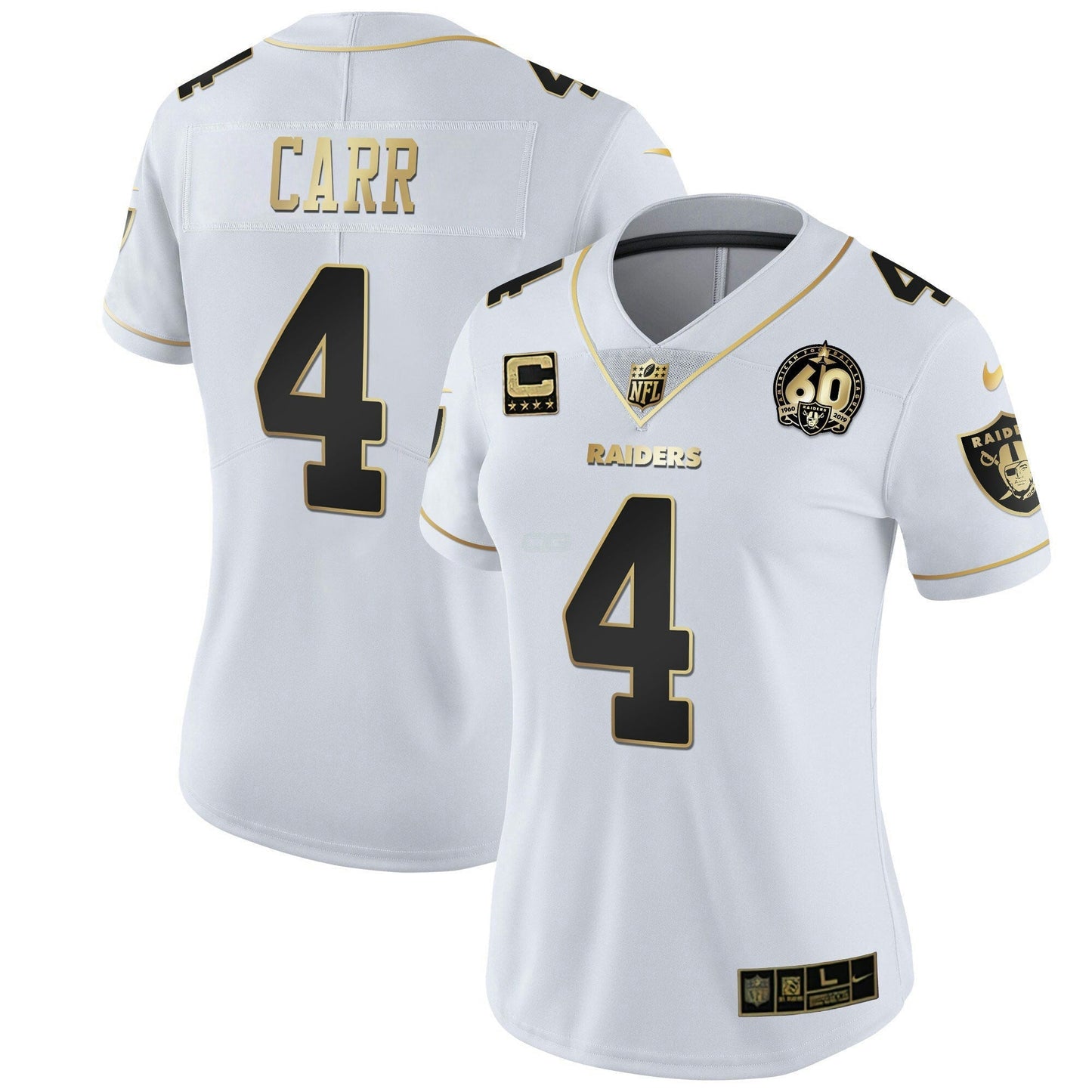 Camisa NFL Women’s 60th Season Patch Dourada & Split