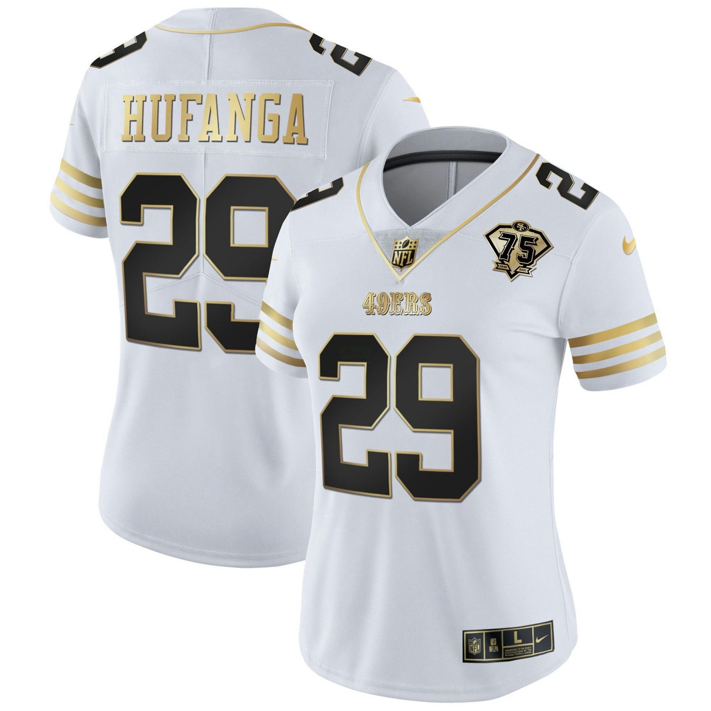Camisa NFL Women’s 75th Anniversary Patch Vapor Dourada Jersey