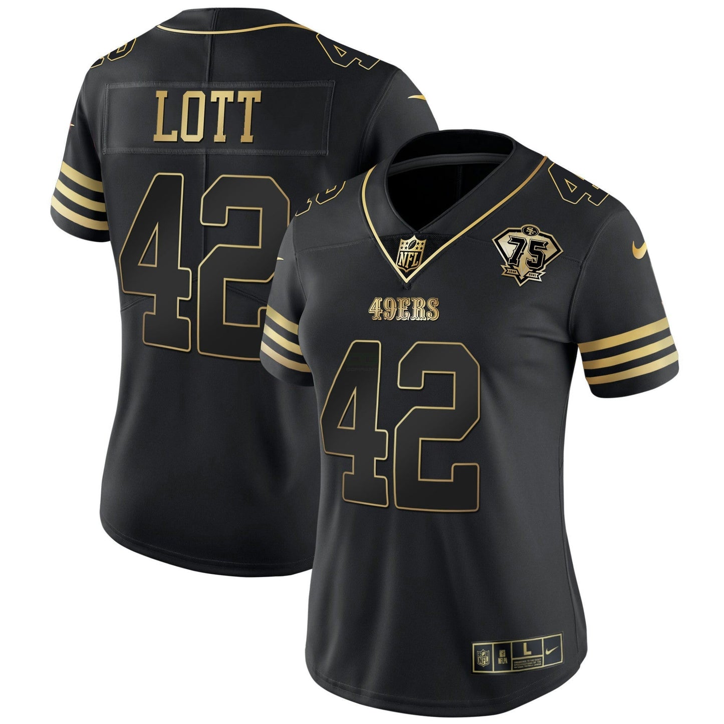 Camisa NFL Women’s 75th Anniversary Patch Vapor Dourada Jersey