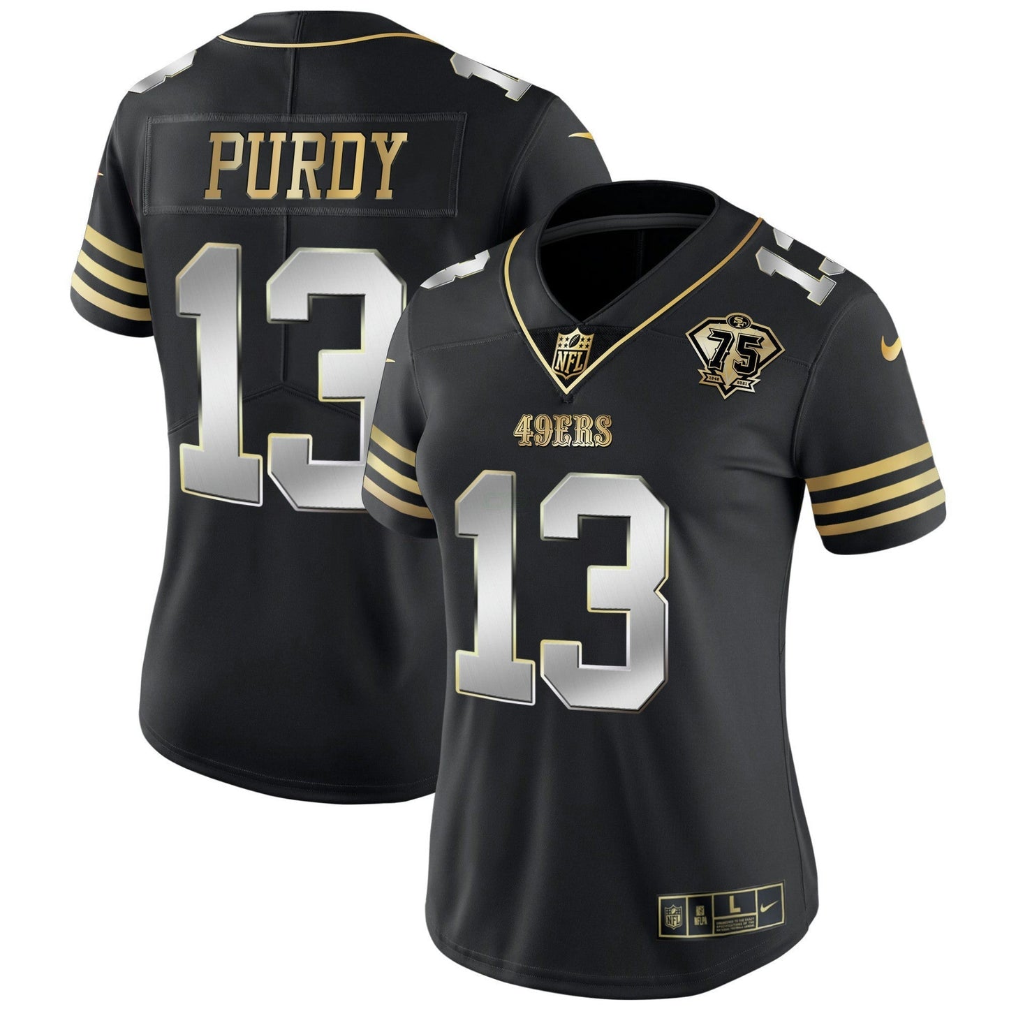 Camisa NFL Women’s 75th Anniversary Patch Vapor Dourada Jersey